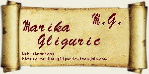 Marika Gligurić vizit kartica